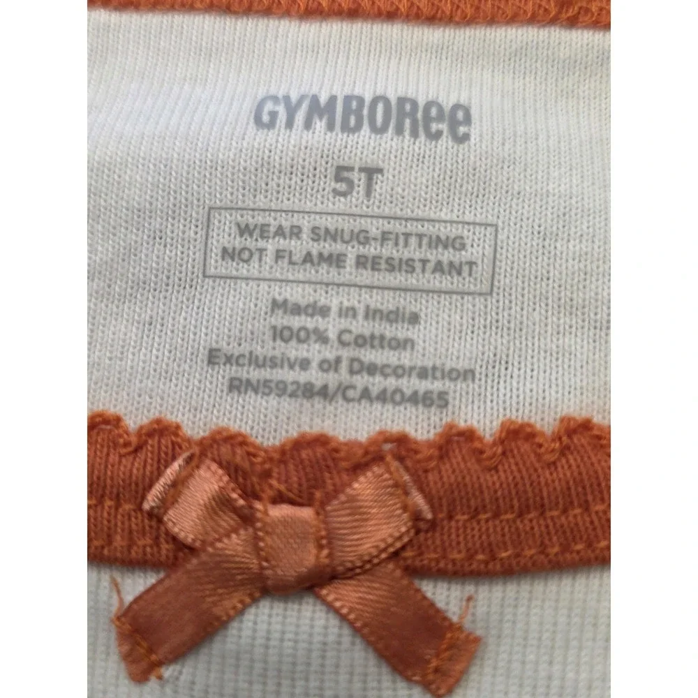 Gymboree 5T Girls Pumpkin Long Sleeve New with Tag Thanksgiving Fall Sku 92